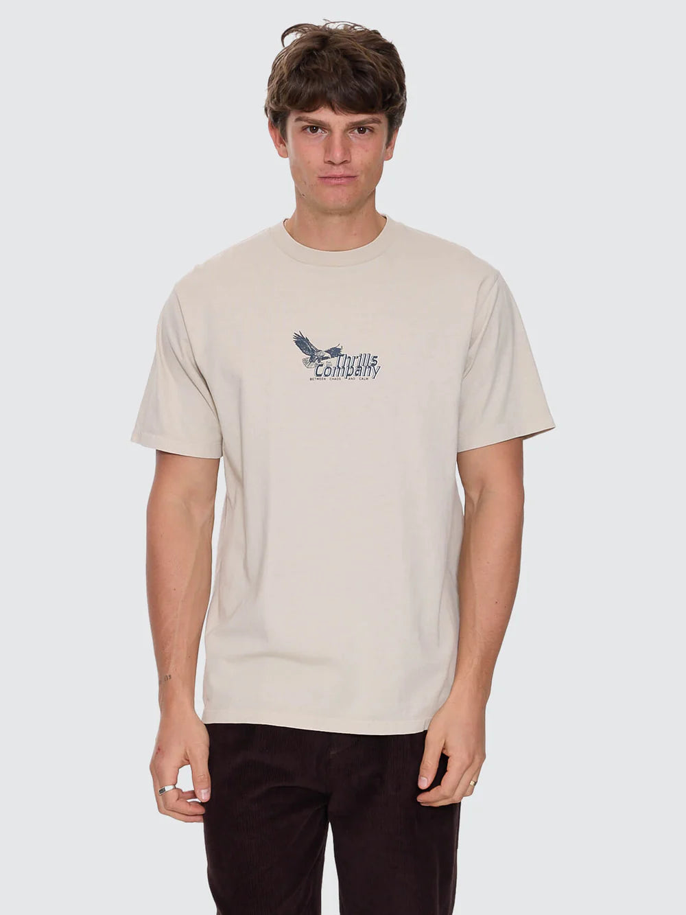 Thrills Between Chaos & Calm Merch Fit Tee - Oatmeal