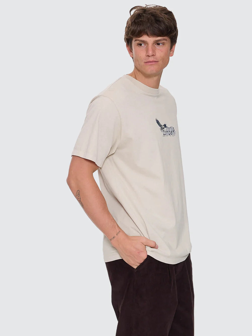 Thrills Between Chaos & Calm Merch Fit Tee - Oatmeal