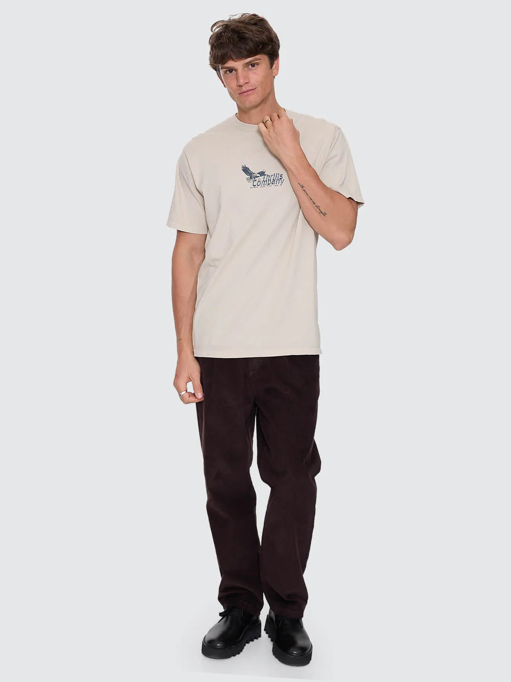 Thrills Between Chaos & Calm Merch Fit Tee - Oatmeal