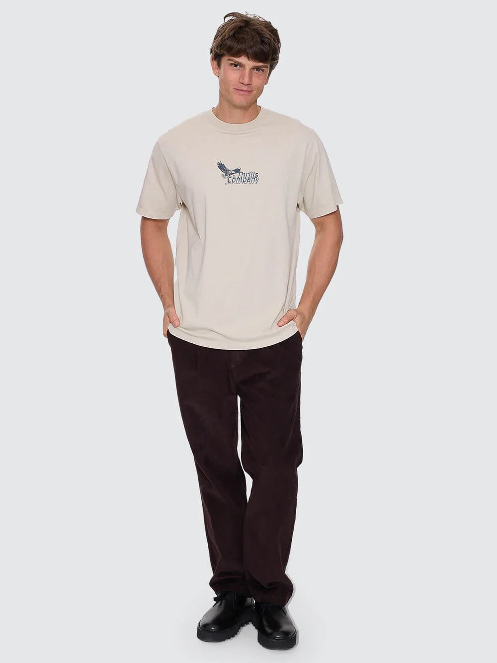 Thrills Between Chaos & Calm Merch Fit Tee - Oatmeal