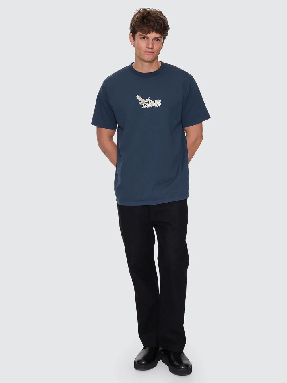 Thrills Between Chaos & Calm Merch Fit Tee - Federal Blue