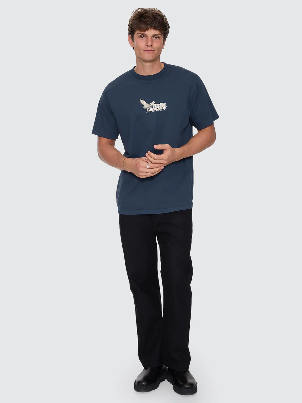 Thrills Between Chaos & Calm Merch Fit Tee - Federal Blue