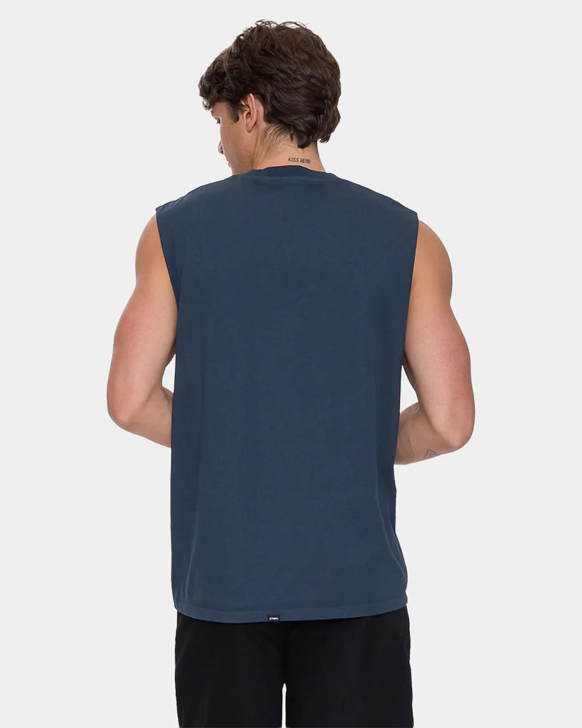 Thrills Between Chaos & Calm Merch Fit Muscle Tee Federal Blue