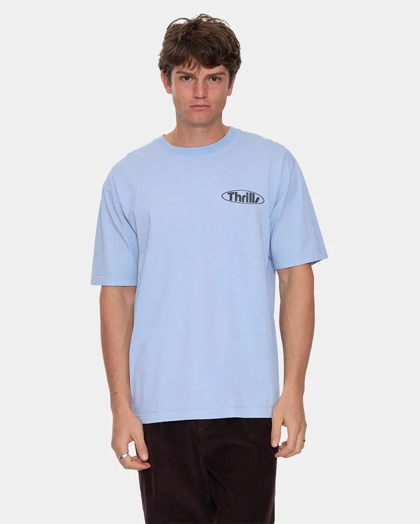 Thrills Val For The Win Oversize Fit Tee Placid Blue