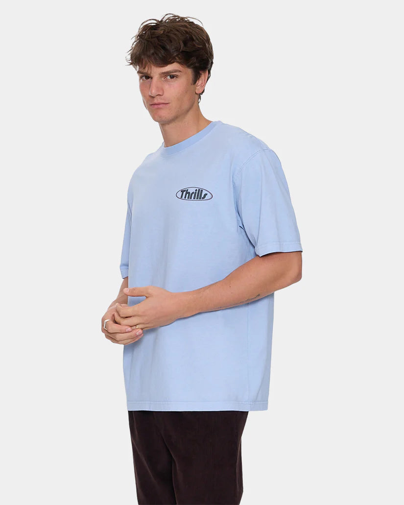 Thrills Val For The Win Oversize Fit Tee Placid Blue