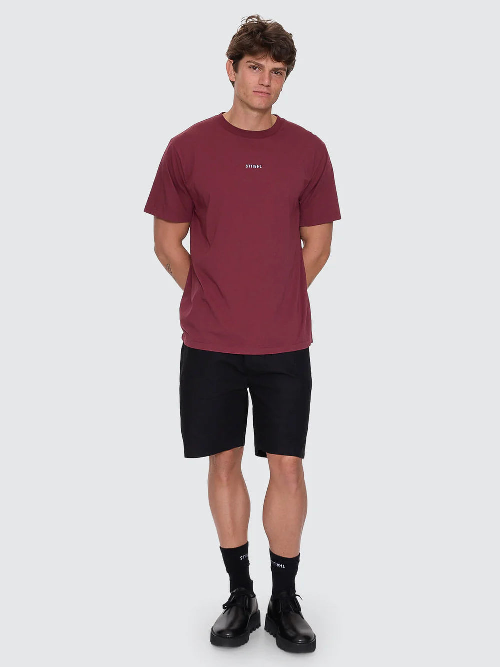Thrills Minimal Thrills Merch Fit Tee New Maroon