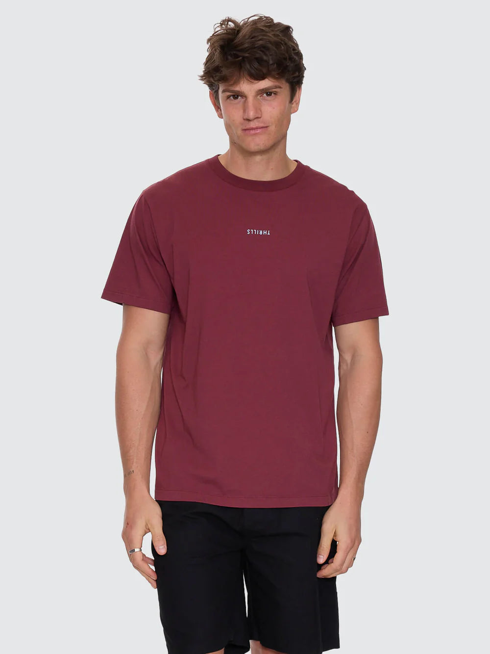 Thrills Minimal Thrills Merch Fit Tee New Maroon