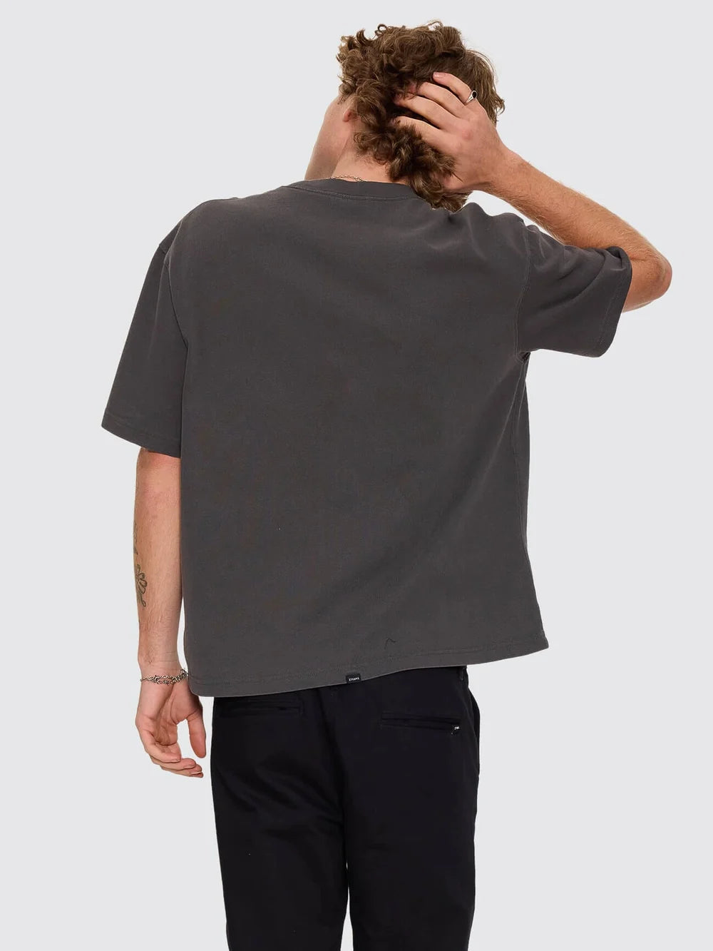 Thrills Reentry Box Fit Oversize Cropped Tee Dark Merch Black