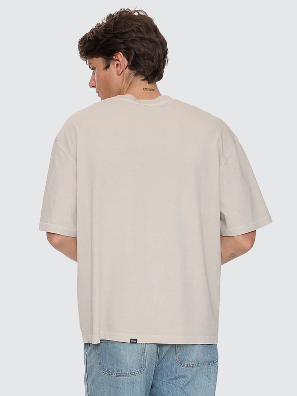 Thrills Skerrt Box Fit Oversize Cropped Tee Oatmeal