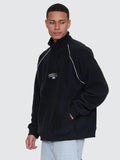 Thrill Of Victory Raglan Quarter Zip Polar Fleece - Faded Black