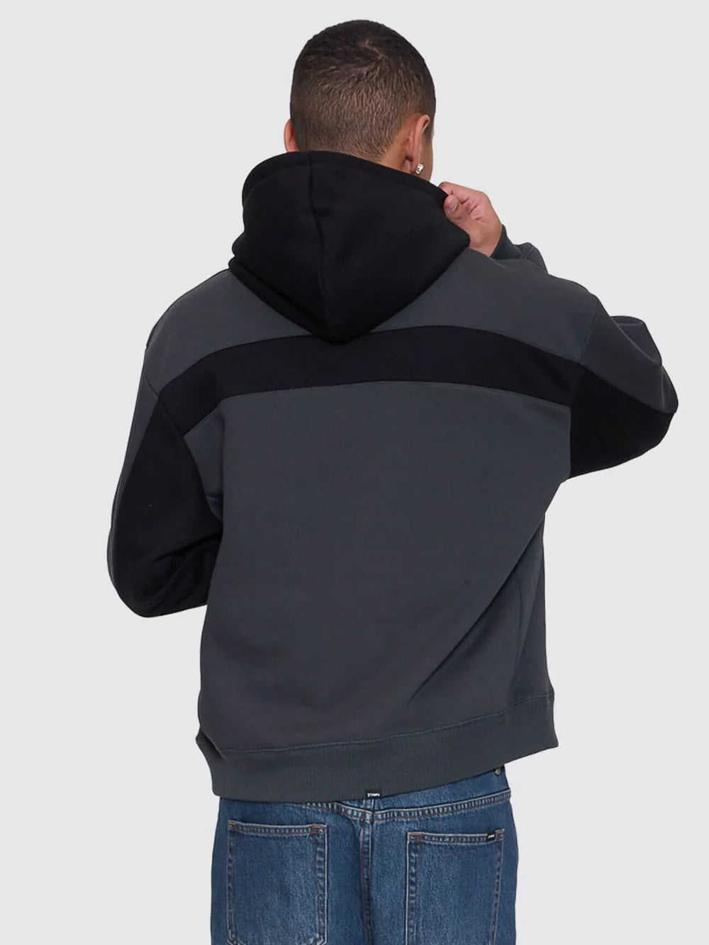 Thrills Sting Of Defeat Slouch Pull On Cropped Hood - Carbon
