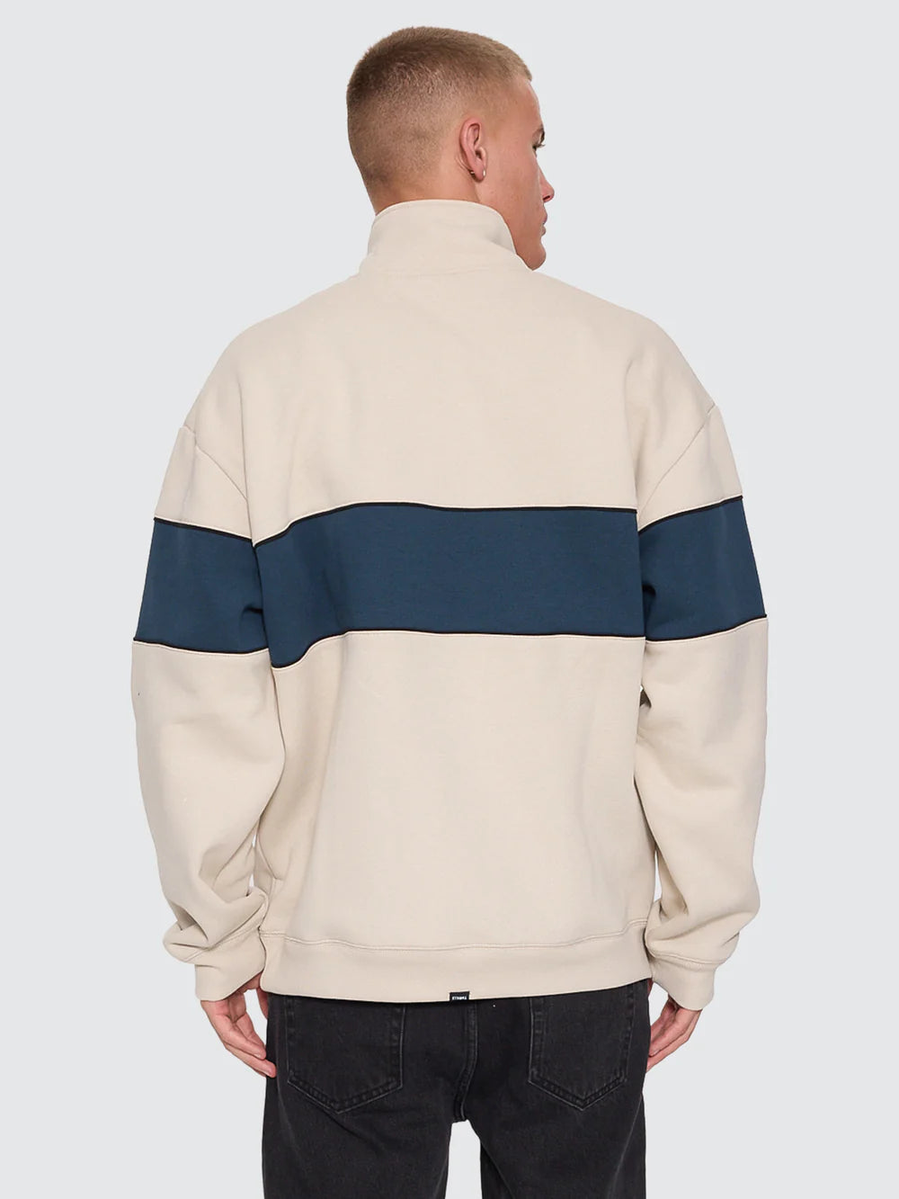 Thrills Between Chaos & Calm Quarter Zip Fleece - Oatmeal