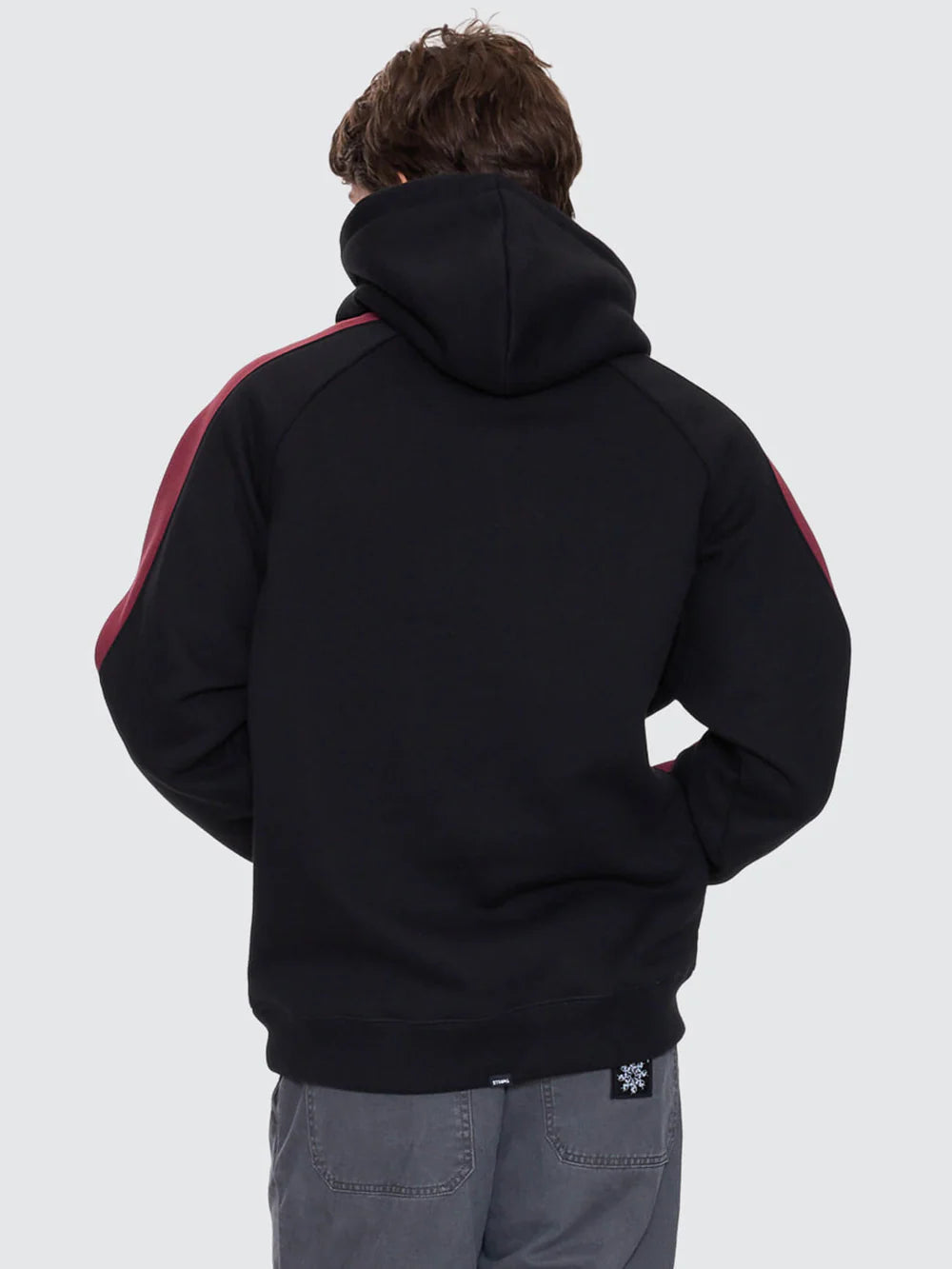 Thrills Spectral Raglan Panel Cropped Hood - Black