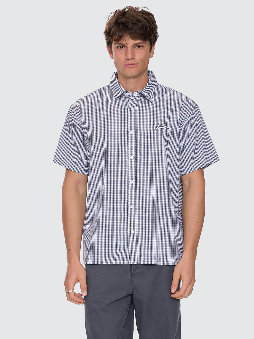 Thrills Heavy Voltage Cropped Short Sleeve Shirt White