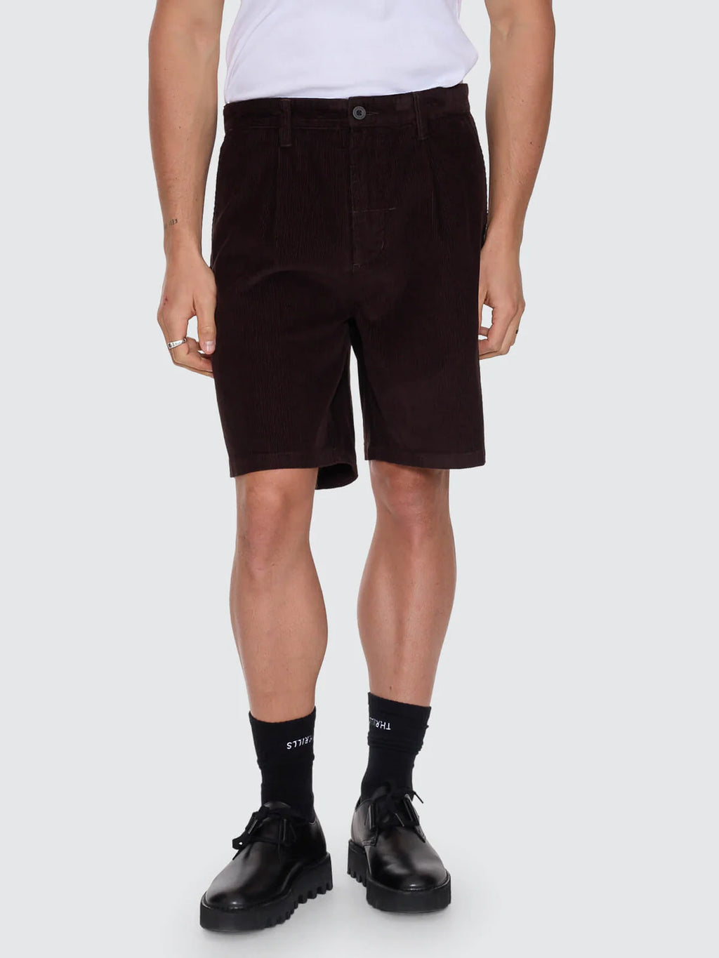 Thrills Slacker Cord Chino Short Postal Brown