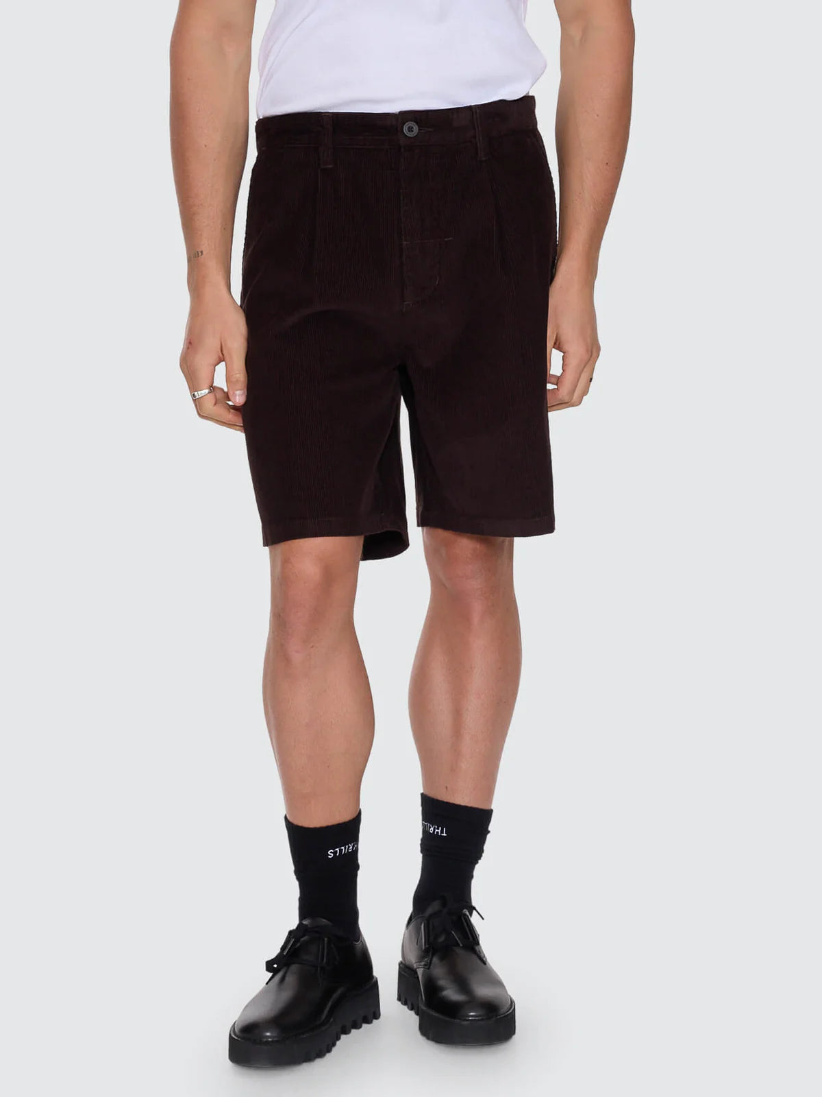 Thrills Slacker Cord Chino Short Postal Brown
