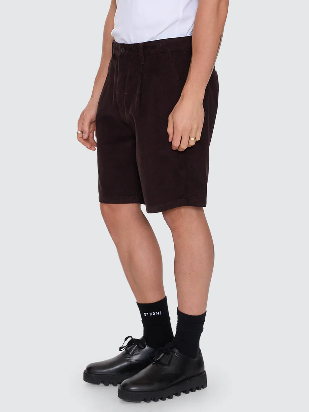 Thrills Slacker Cord Chino Short Postal Brown