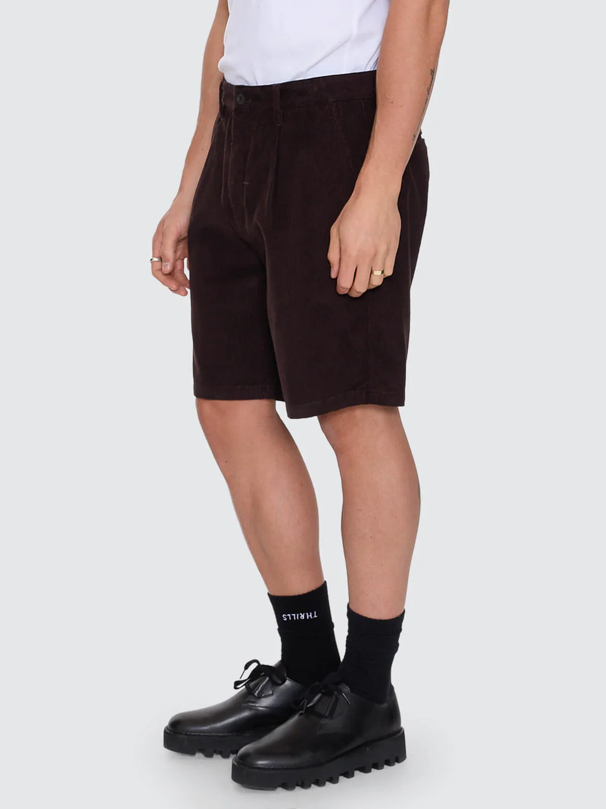 Thrills Slacker Cord Chino Short Postal Brown