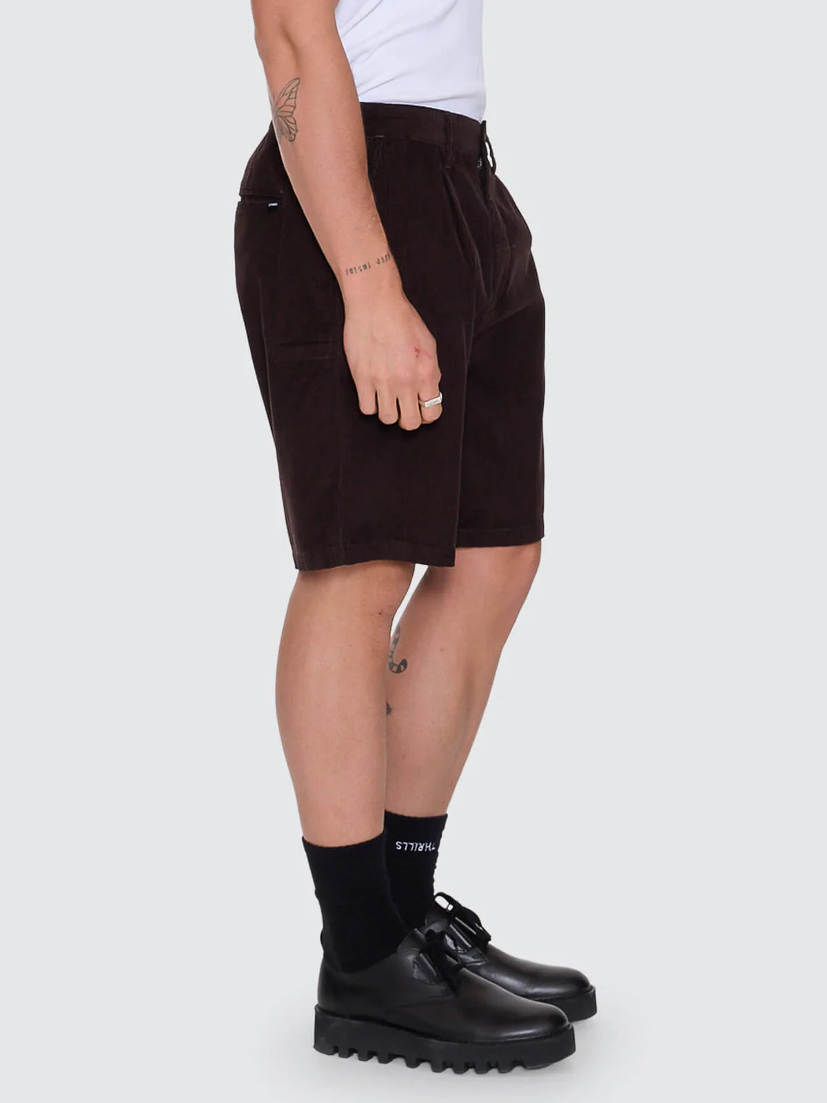 Thrills Slacker Cord Chino Short Postal Brown