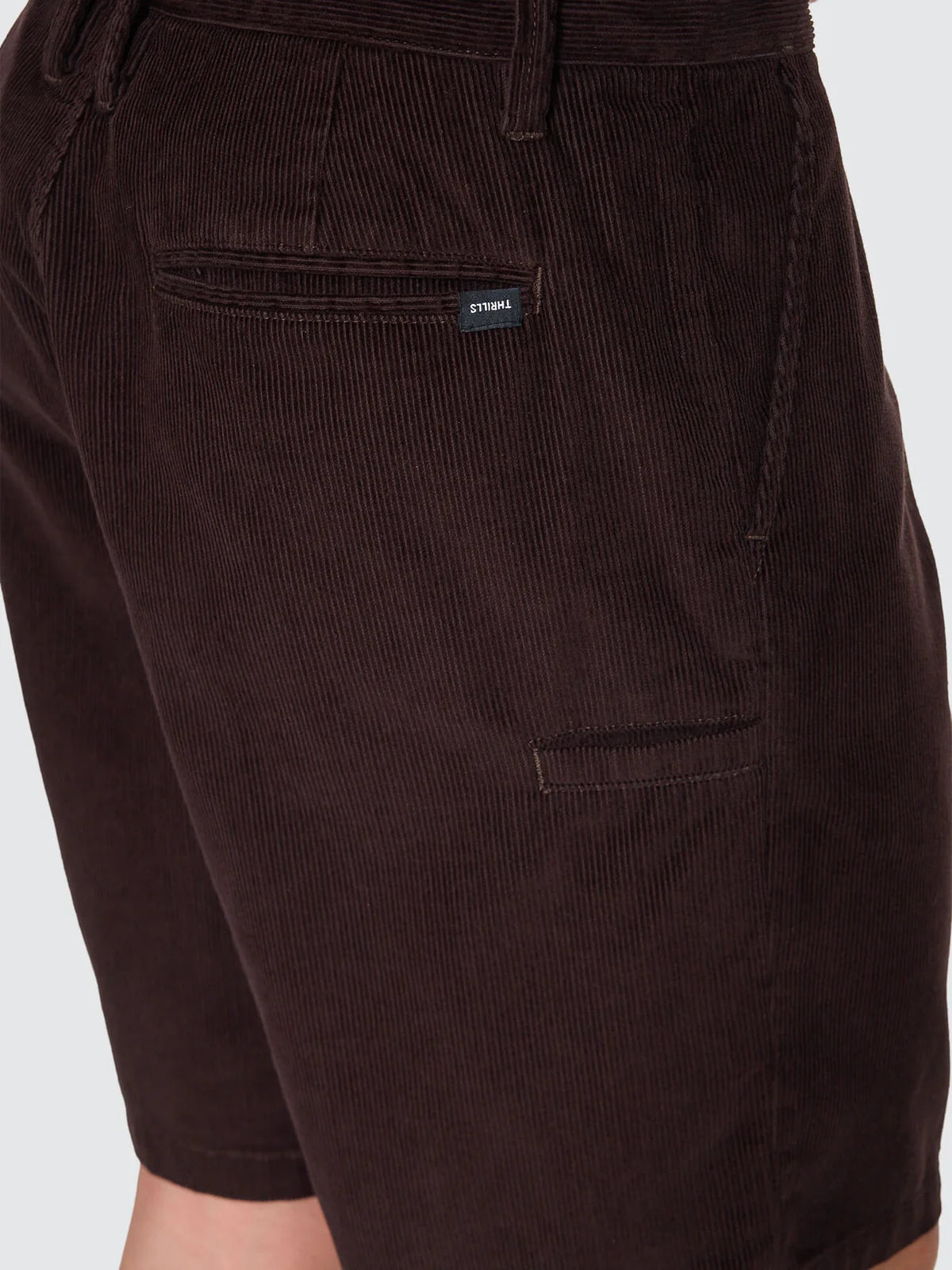 Thrills Slacker Cord Chino Short Postal Brown