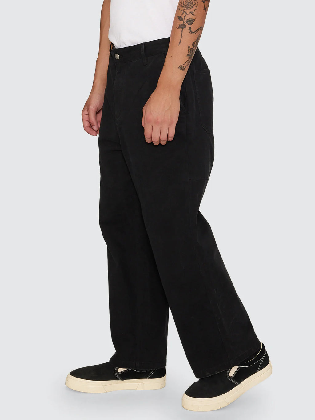 Thrills Stagger Big Slacker Cropped Pant Black