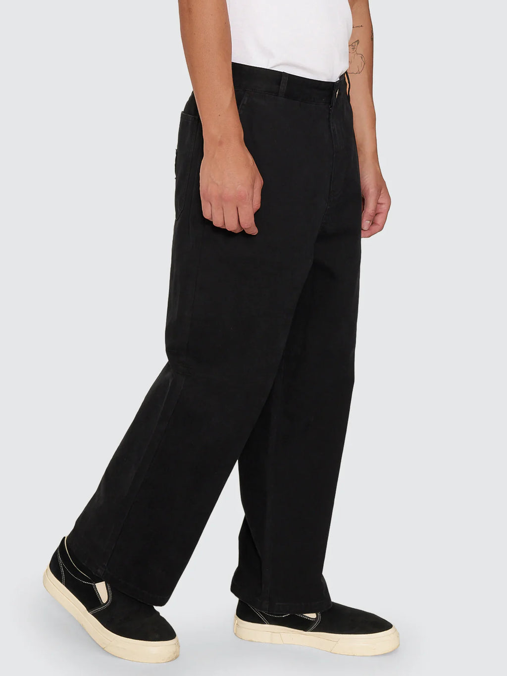 Thrills Stagger Big Slacker Cropped Pant Black