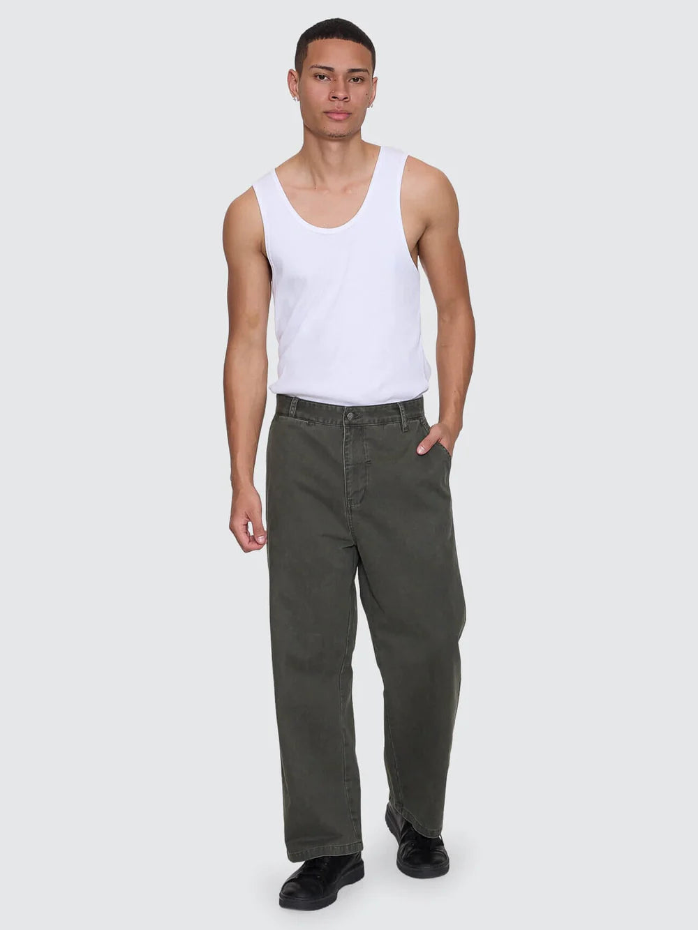 Thrills Stagger Big Slacker Cropped Pant - Oil Green