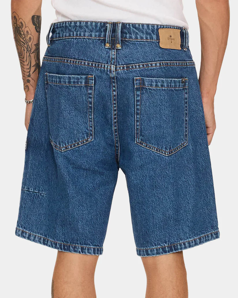 Thrills Slacker Relaxed Denim Short - Deep Vintage Blue
