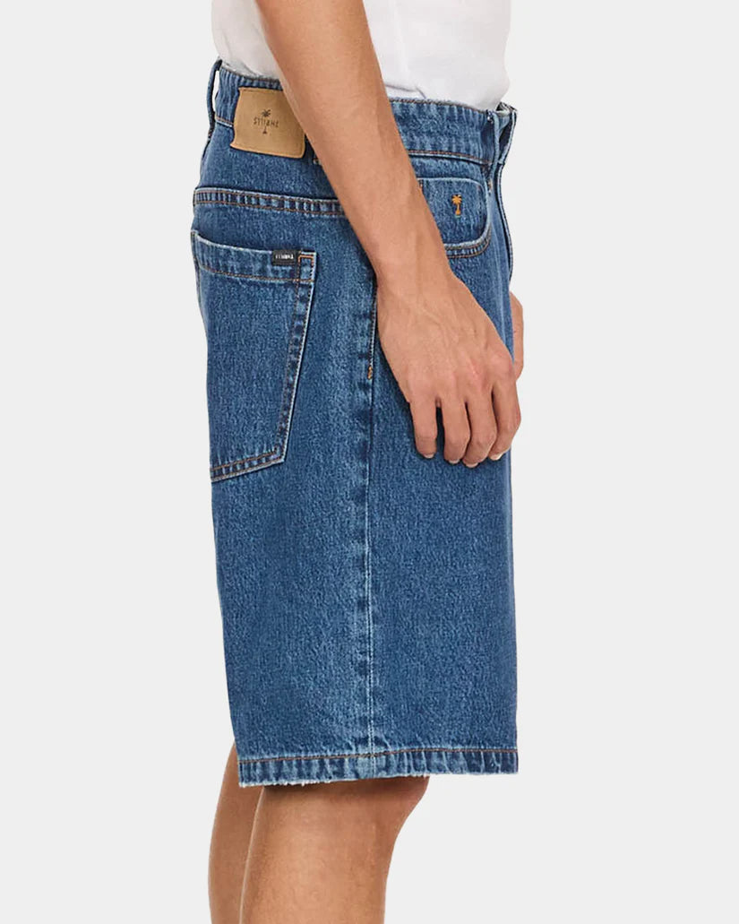 Thrills Slacker Relaxed Denim Short - Deep Vintage Blue
