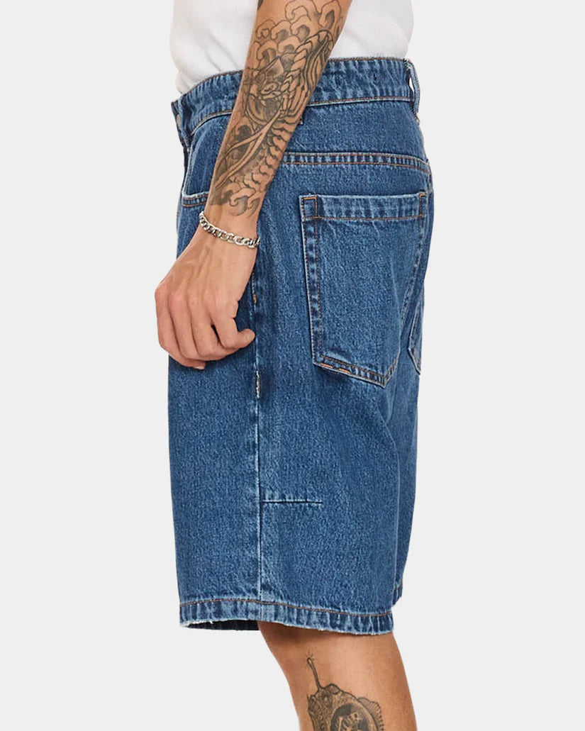 Thrills Slacker Relaxed Denim Short - Deep Vintage Blue