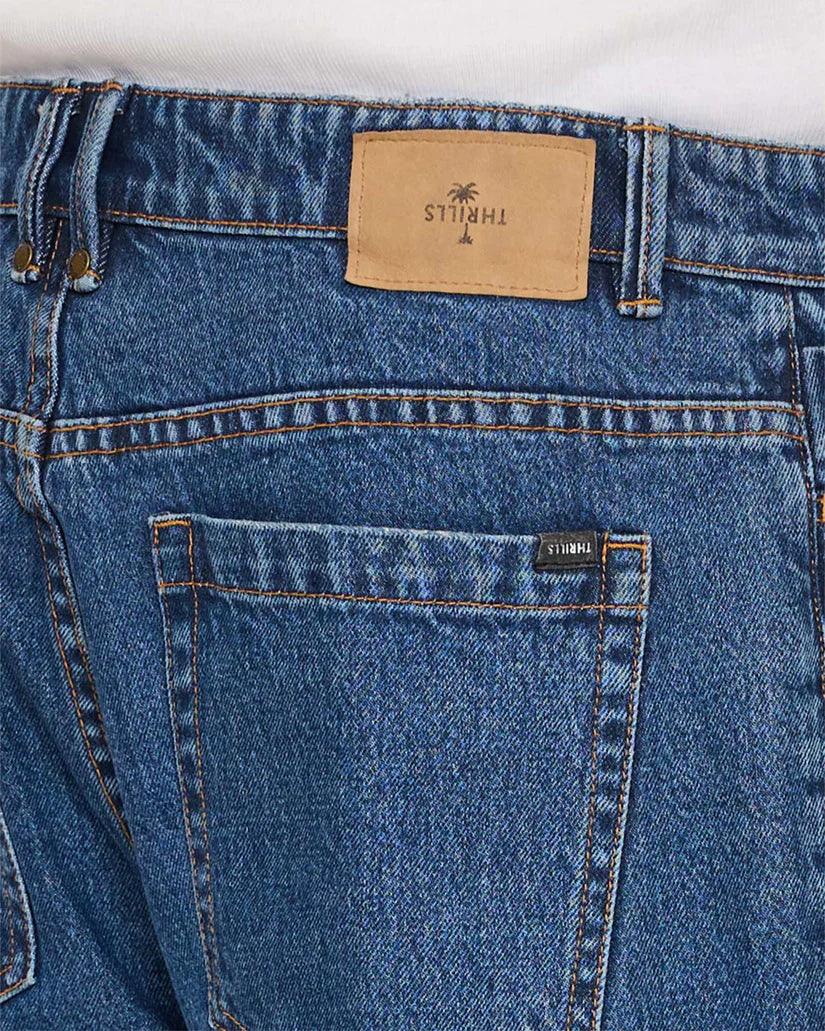 Thrills Slacker Relaxed Denim Short - Deep Vintage Blue