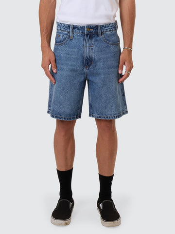 Thrills Slacker Denim Short - Stoned Blues