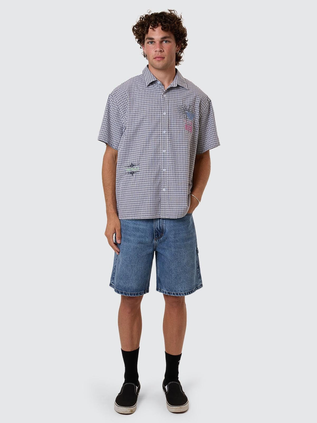 Thrills Slacker Denim Short - Stoned Blues