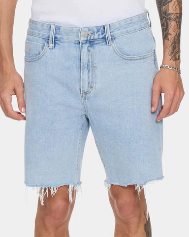 Thrills Bones Raw Slim Denim Short - Serenity Blue