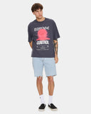 Thrills Bones Raw Slim Denim Short - Serenity Blue