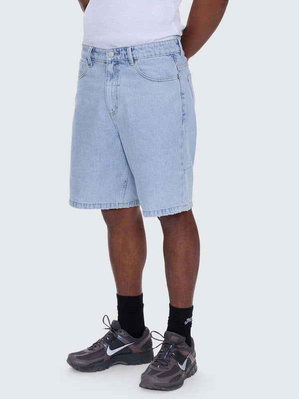 Thrills Mid Slacker Relaxed Long Denim Short Serenity Blue