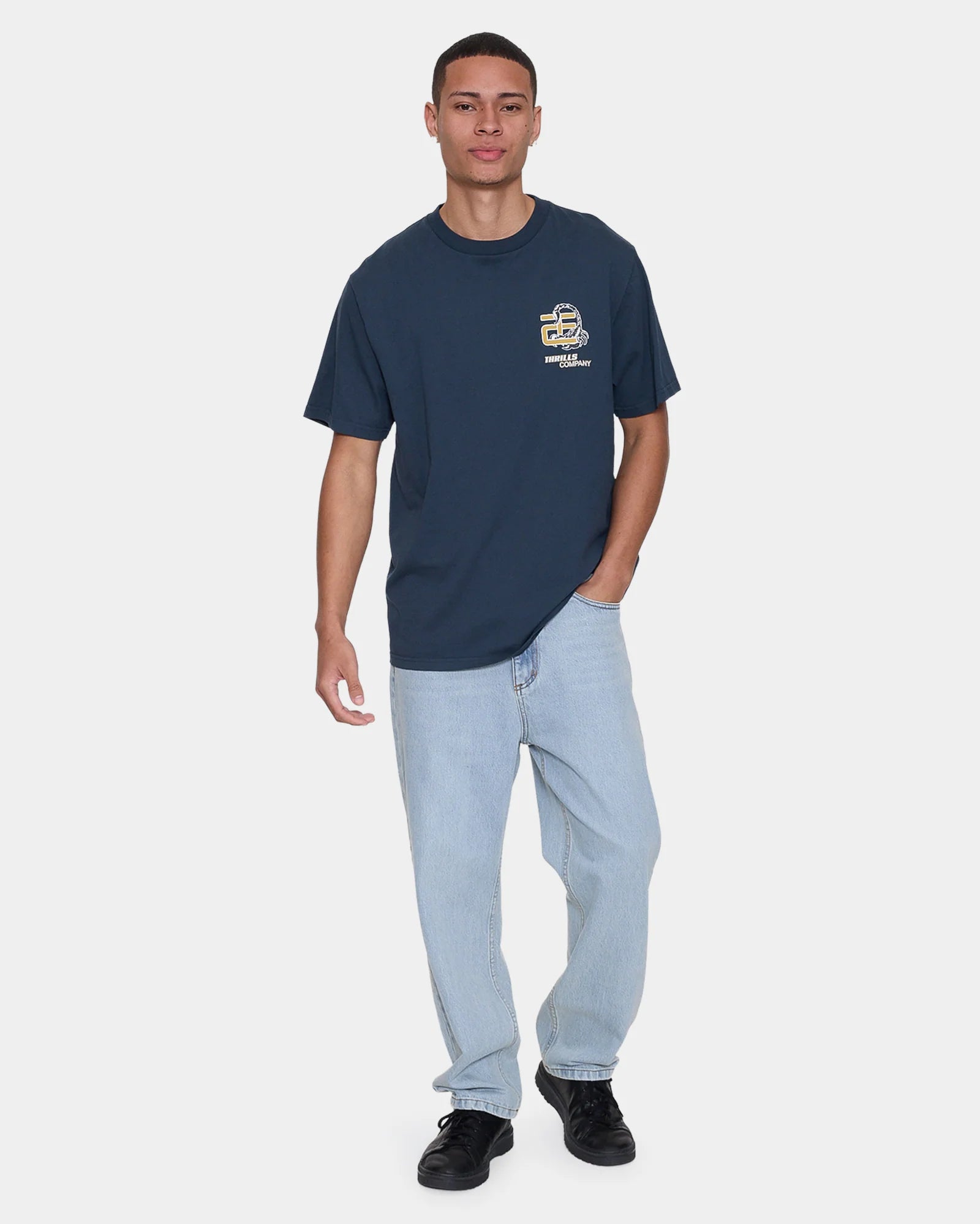 Thrills Slacker Relaxed Denim Jean Horizon Blue