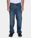 Thrills Mid Slacker Relaxed Long Denim Jean - Teal Blue