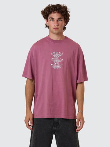 Thrills Reality Dreams Box Fit Oversize Tee - Delta Berry