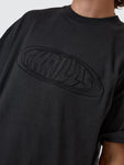 Thrills Shadowless Embro Oversize Box Fit Tee - Pirate Black