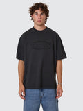 Thrills Shadowless Embro Oversize Box Fit Tee - Pirate Black