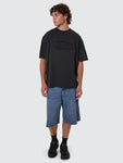 Thrills Shadowless Embro Oversize Box Fit Tee - Pirate Black