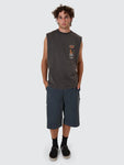 Thrills 1st Grade Service Merch Fit Muscle Tee - Merch Black