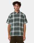 Thrills Cheap Thrills Check Short Sleeve Cropped Shirt - Tarmac