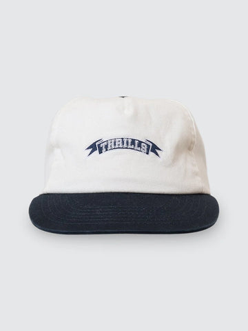 Thrills Penant 5 Panel Cap Heritage White Classic Blue