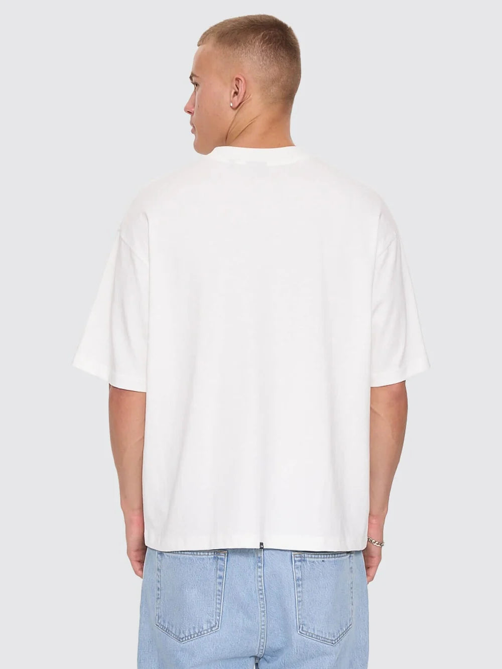 Thrills Stagger Oversize Box Crop Tee - Dirty White