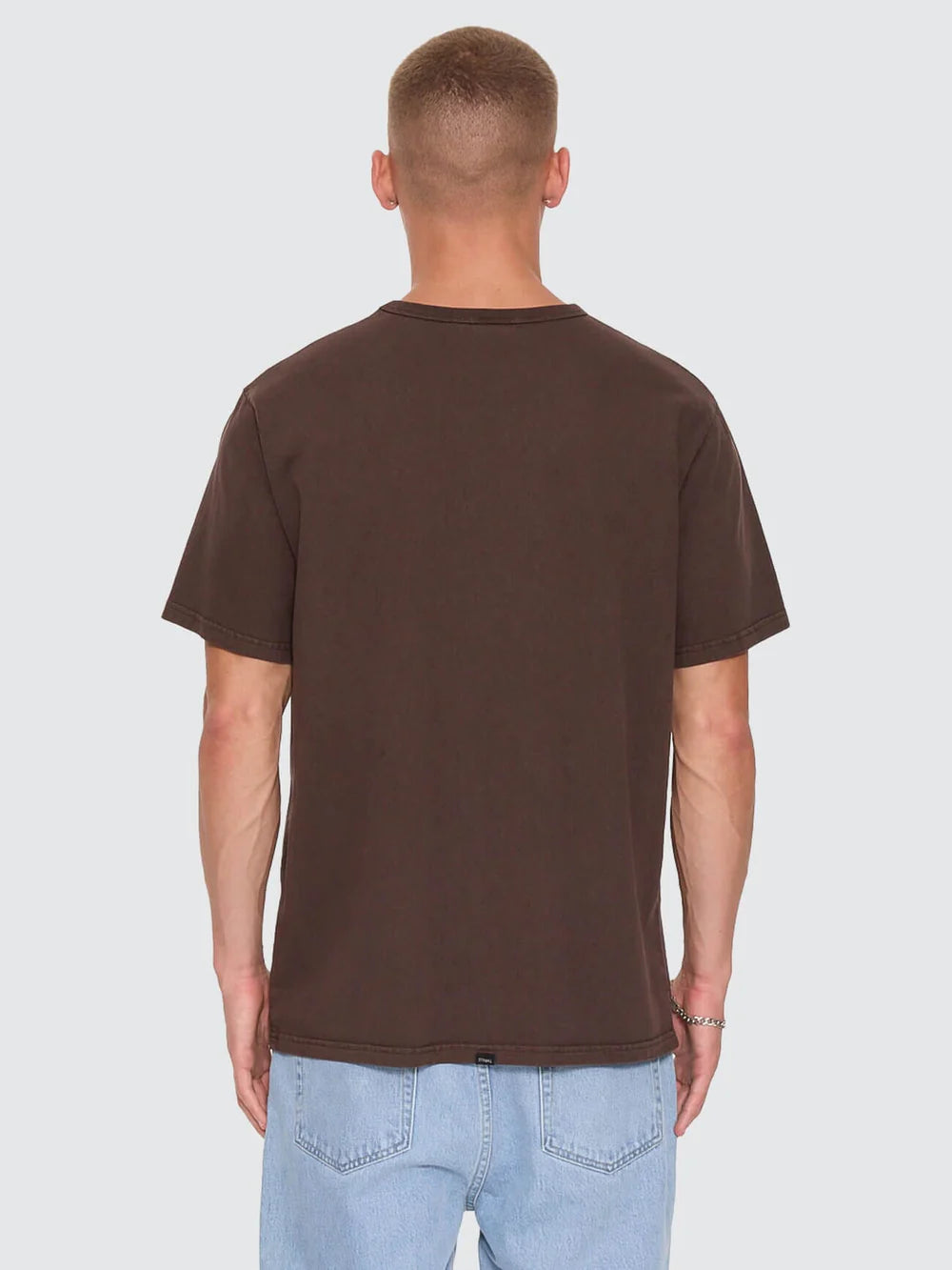 Thrills Workwear Embro Merch Tee - Postal Brown