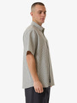 Thrills Morphing Check Short Sleeve Shirt Light Grey