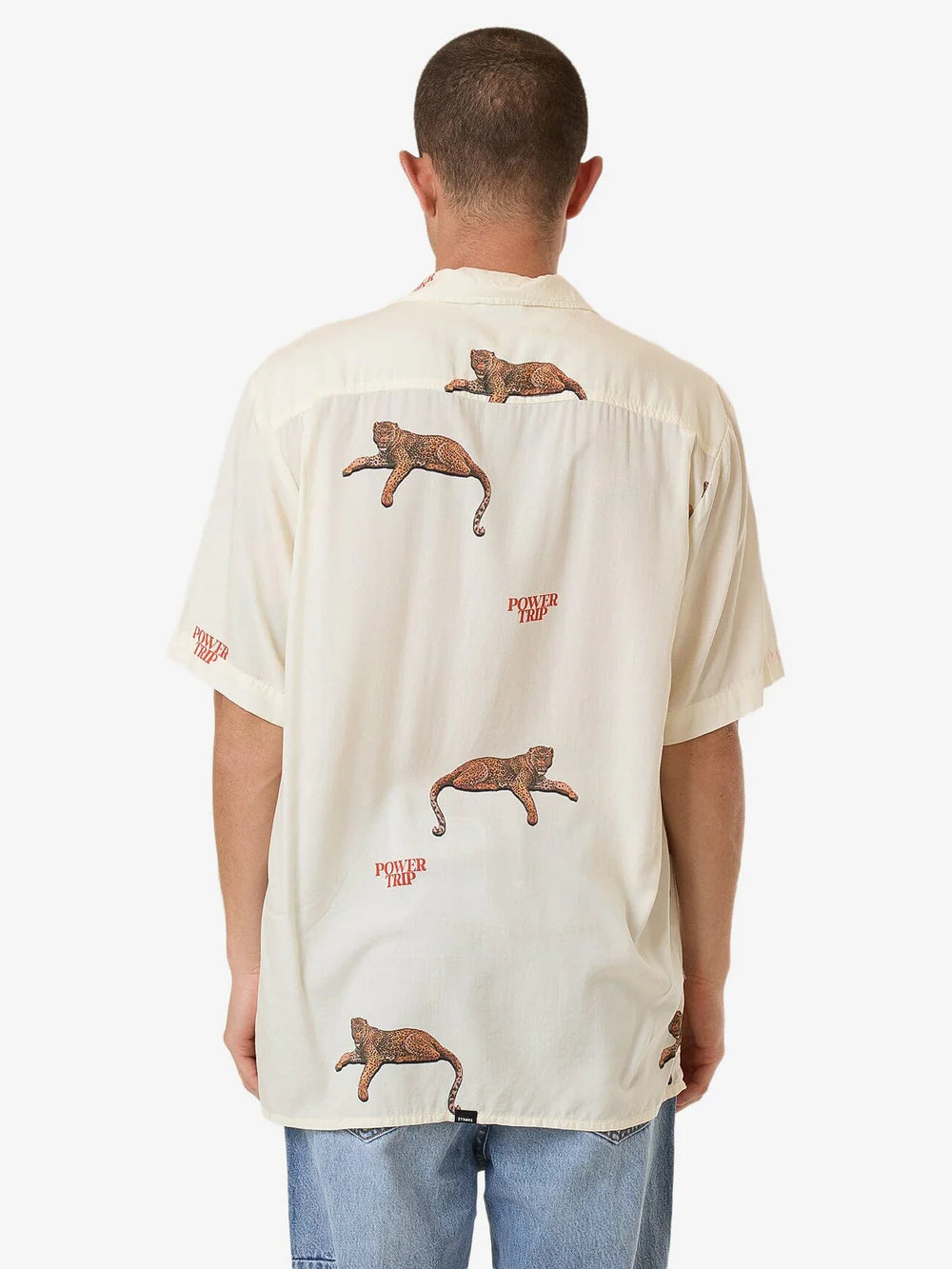 Thrills Power Trip Bowling Shirt Heritage White