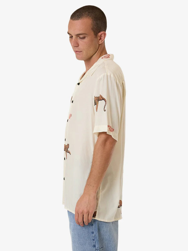 Thrills Power Trip Bowling Shirt Heritage White